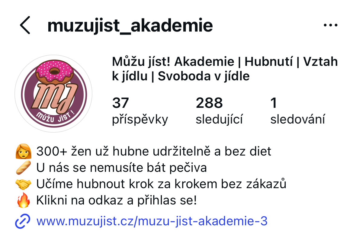 Kristina Ivančová / Můžu jíst Akademie – náhled profilu 1